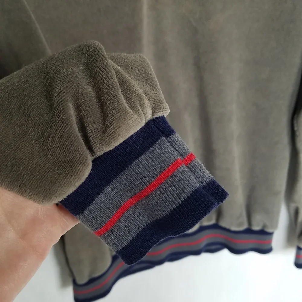 Vintage | Campus Velour V Neck Pullover - Picture 7 of 14